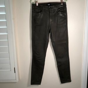 Paige Dark Green Horton Ankle Jeans